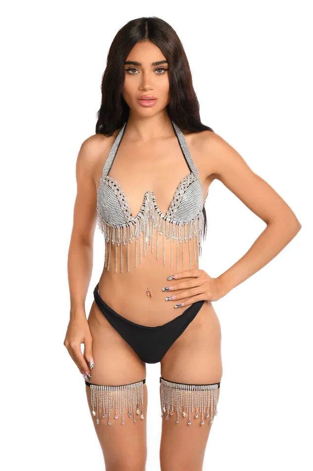 FULL OUTFIT Rhinestone Glam Babe THE LUMI SHOP Earrings
