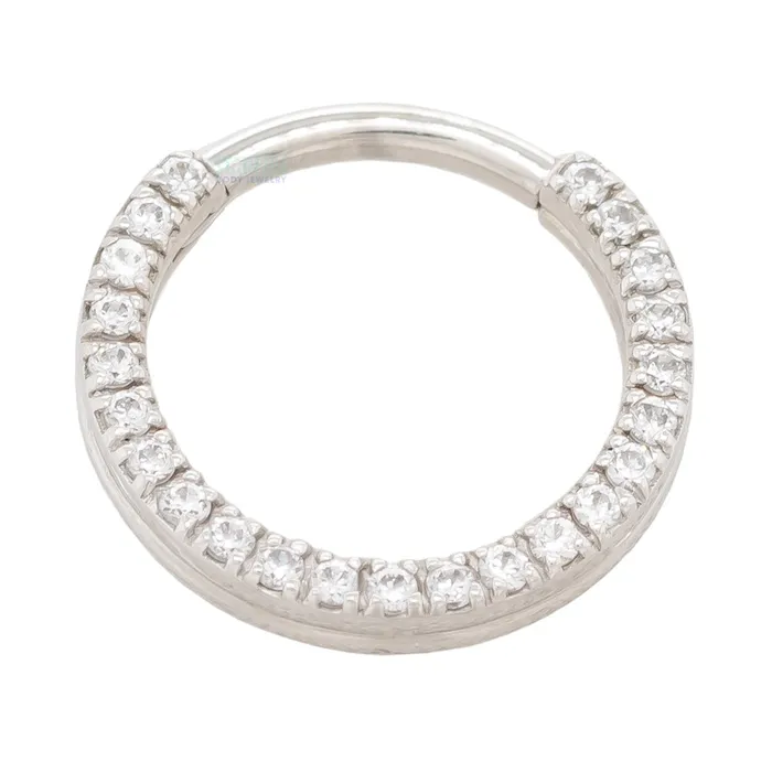 Gem Oaktier Hinge Ring in Gold with White CZs Body Vision BVLA Rings