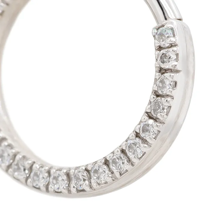 Gem Oaktier Hinge Ring in Gold with White CZs Body Vision BVLA Rings
