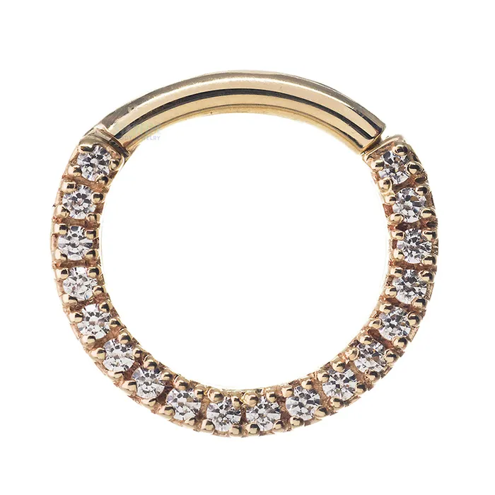 Gem Oaktier Hinge Ring in Gold with White CZs Body Vision BVLA Rings