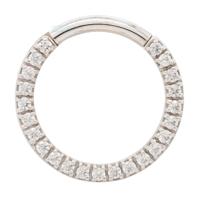 Gem Oaktier Hinge Ring in Gold with White CZs Body Vision BVLA Rings