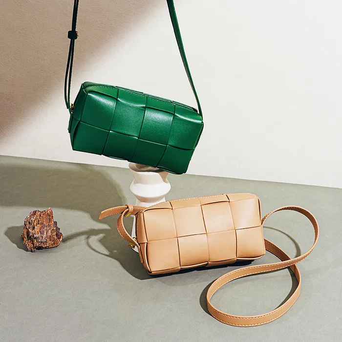 Genuine Leather Bags Olive Earrings