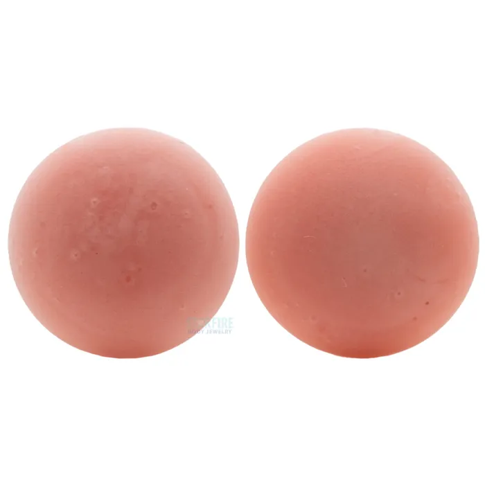 Glass Color Front Plugs Matte Skin Tone 5 Gorilla Glass Rings