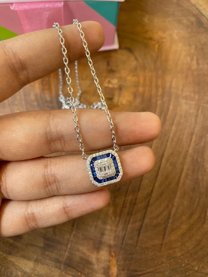 Glorified Diamond Pendant Chain Attrangi Necklaces