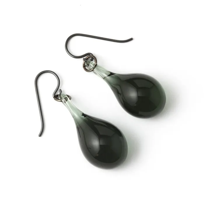 Gorilla Glass Earrings Simple Glass Earrings Smoke
