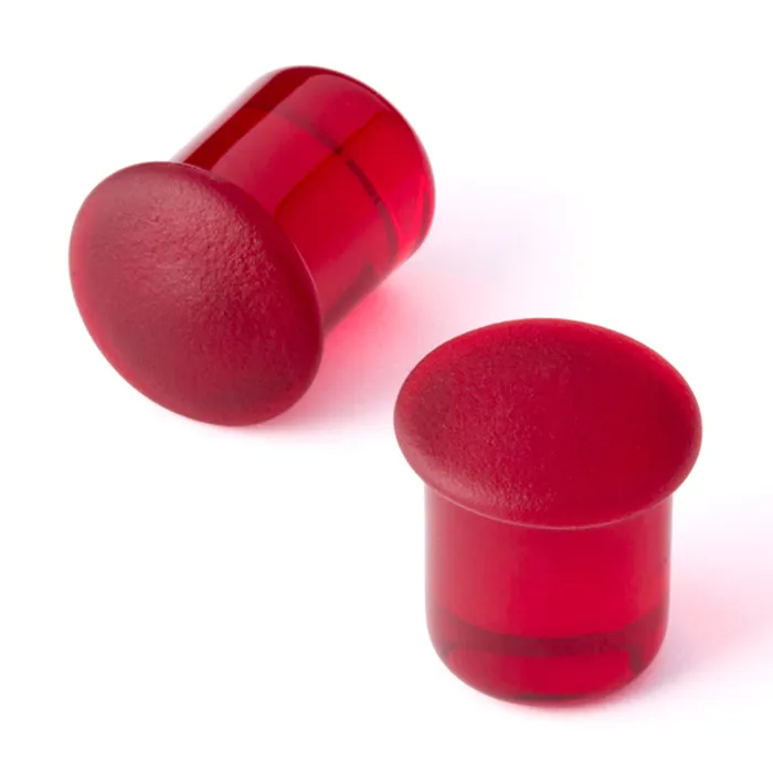 Gorilla Glass Rings Simple Glass Plugs Matte Ruby