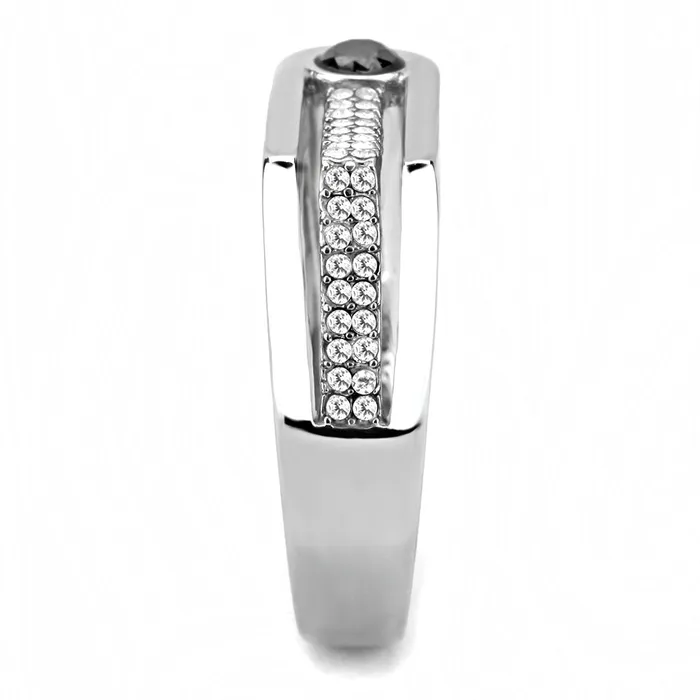 Green CJ286 Wholesale Mens Stainless Steel AAA Grade CZ Black Diamond Ring Rings Green CJ286 Wholesale Mens Stainless Steel AAA Grade CZ Black Diamond Ring Rings