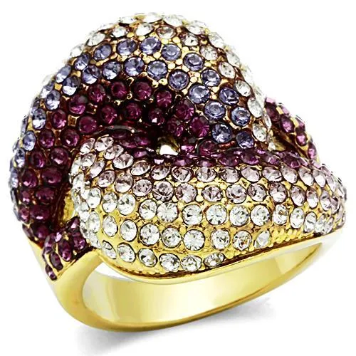 Green Rings CJ306 Wholesale Womens Brass Ring IP Gold Top Grade Crystal Multi Color Ring Green Rings CJ306 Wholesale Womens Brass Ring IP Gold Top Grade Crystal Multi Color Ring