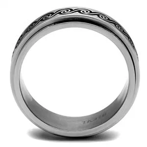 Green Rings CJE2930 Wholesale Mens Stainless Steel Jet Epoxy Wave Design Band Green Rings CJE2930 Wholesale Mens Stainless Steel Jet Epoxy Wave Design Band