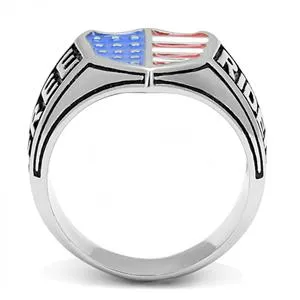 Green Rings CJE3192 Wholesale Mens Stainless Steel Epoxy Patriotic Free Rider Biker Ring Green Rings CJE3192 Wholesale Mens Stainless Steel Epoxy Patriotic Free Rider Biker Ring