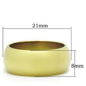 Green Rings CJG1447 Wholesale Gold Plated Stainless Steel Wedding Band
