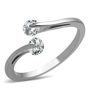 Green Rings CJG2621 Stainless Steel AAA Grade CZ Ring