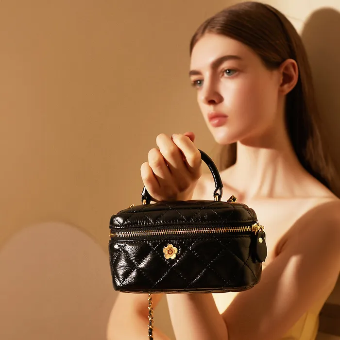 Harriet Genuine Leather Bags Earrings