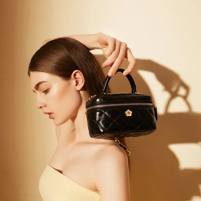 Harriet Genuine Leather Bags Earrings