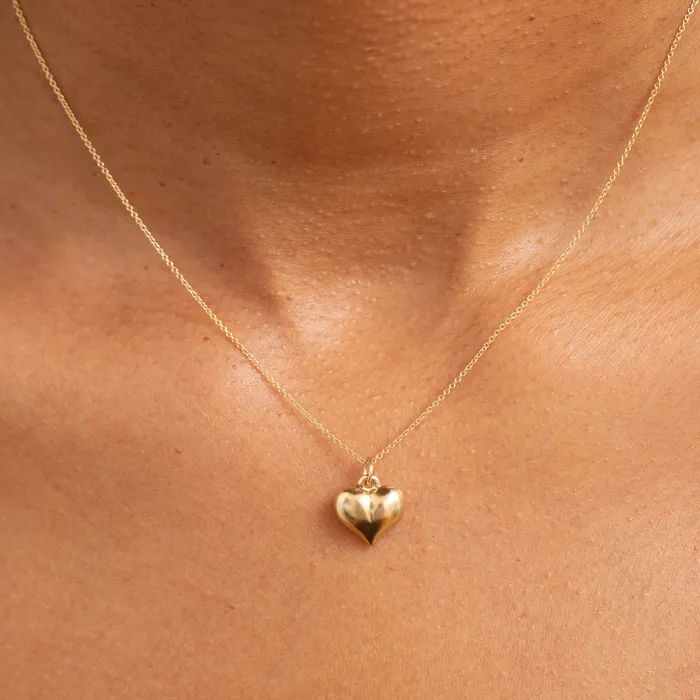 Heart 14k Gold Charm Vintage Earrings