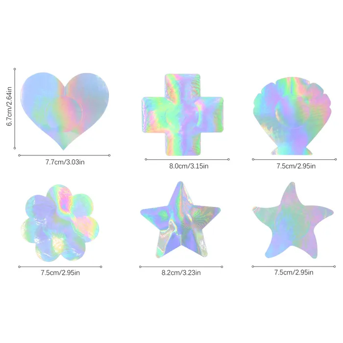 Holographic Cross Pasties THE LUMi SHOP Necklaces
