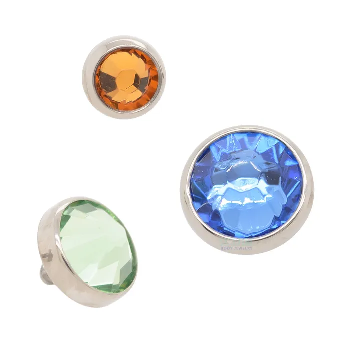 Industrial Strength IS Earrings 2mm Crystal Flat Backed Faceted Gem Threaded End Industrial Strength IS Earrings 2mm Crystal Flat Backed Faceted Gem Threaded End