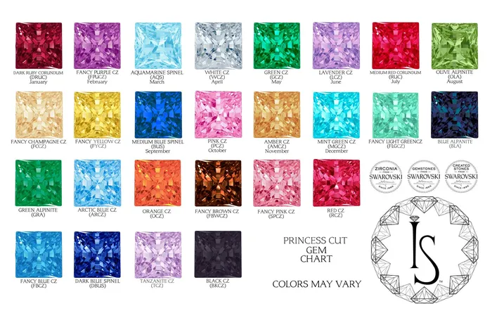 Industrial Strength IS Earrings 4mm ProngSet Square Princess StarCut Faceted Gem on Flatback