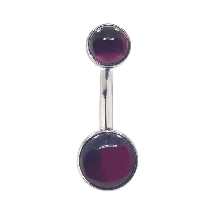 Industrial Strength IS Earrings Bezelset Natural Stone Cabochon Navel Curve