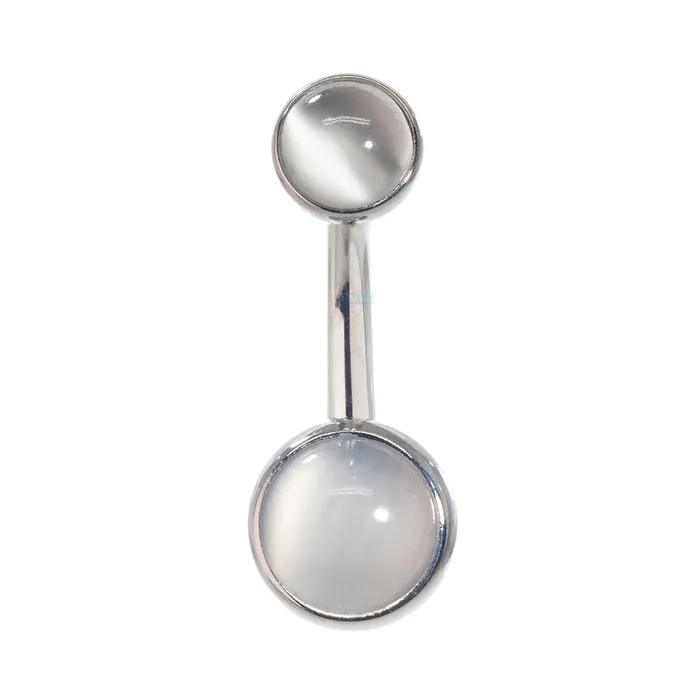 Industrial Strength IS Earrings Bezelset Natural Stone Cabochon Navel Curve