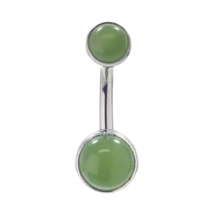 Industrial Strength IS Earrings Bezelset Natural Stone Cabochon Navel Curve