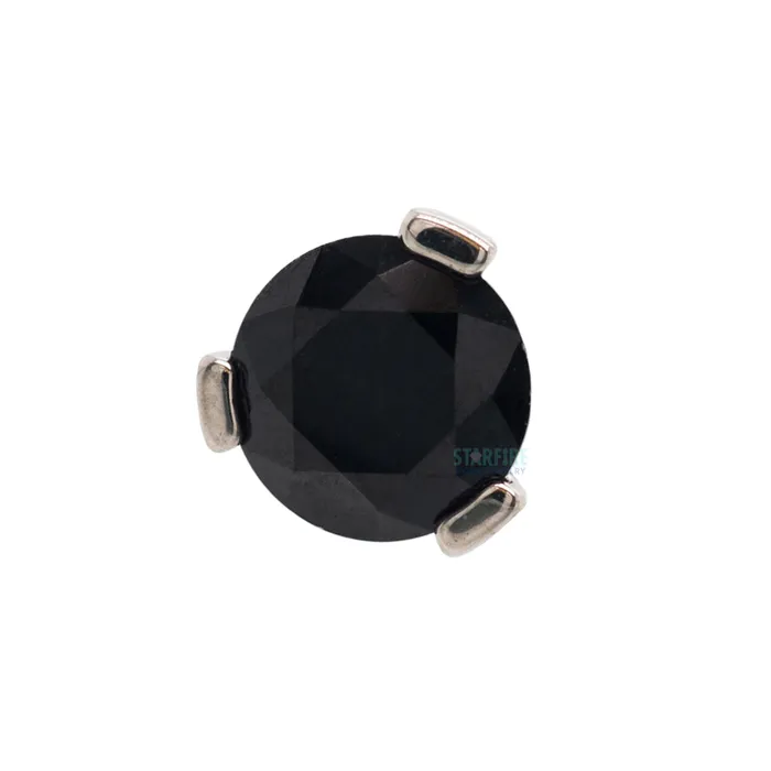 Industrial Strength IS Rings 3mm 3 ProngSet Threaded End with Faceted Gem