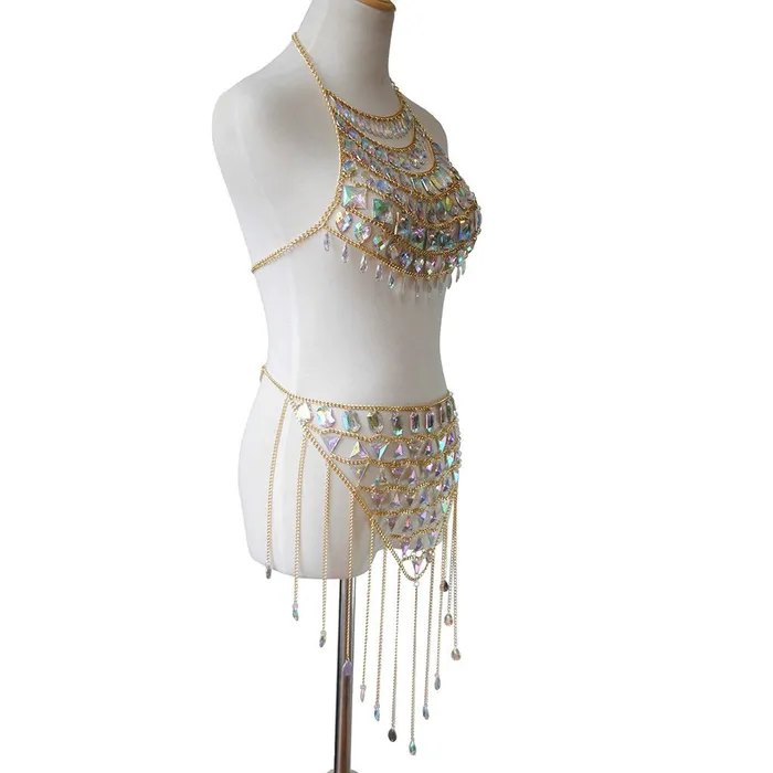 Iridescent Gem Body Jewelry Set THE LUMi SHOP Earrings