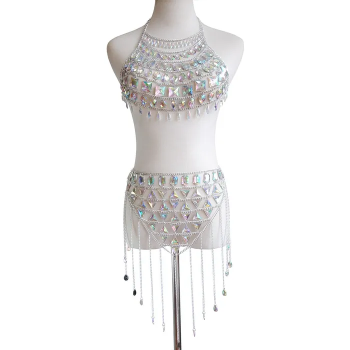 Iridescent Gem Body Jewelry Set THE LUMi SHOP Earrings