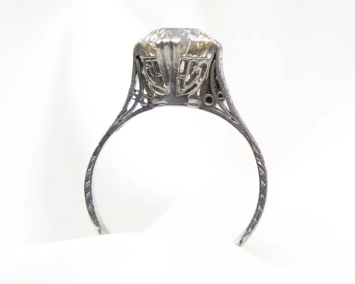 Isadoras C Rings Art Deco 2Carat TransitionalCut Diamond Ring