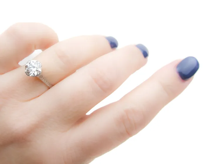 Isadoras C Rings Art Deco 2Carat TransitionalCut Diamond Ring