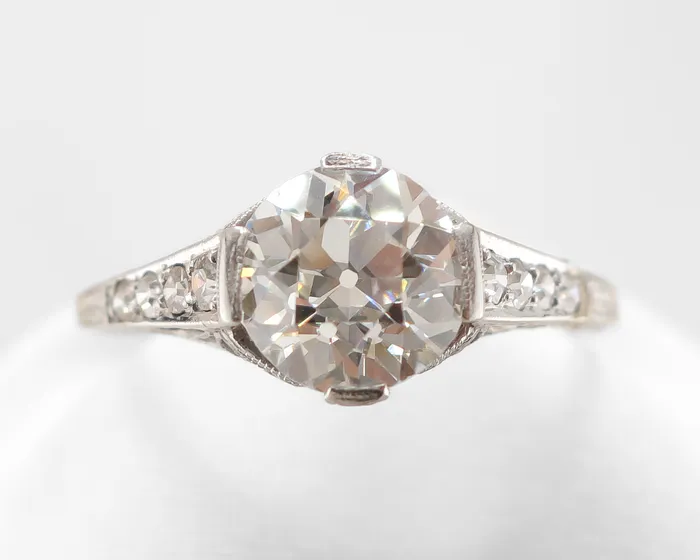 Isadoras C Rings Art Deco Old EuropeanCut Diamond Ring