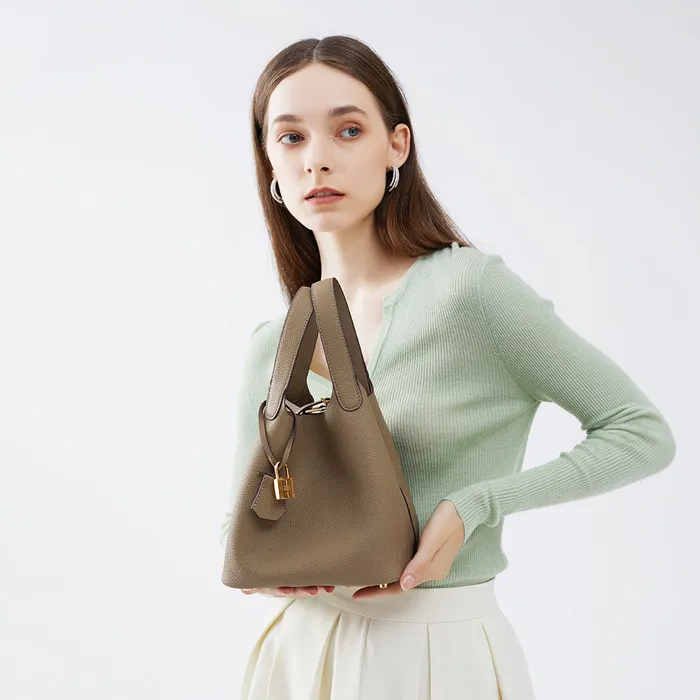 Isra Genuine Leather Bags Earrings