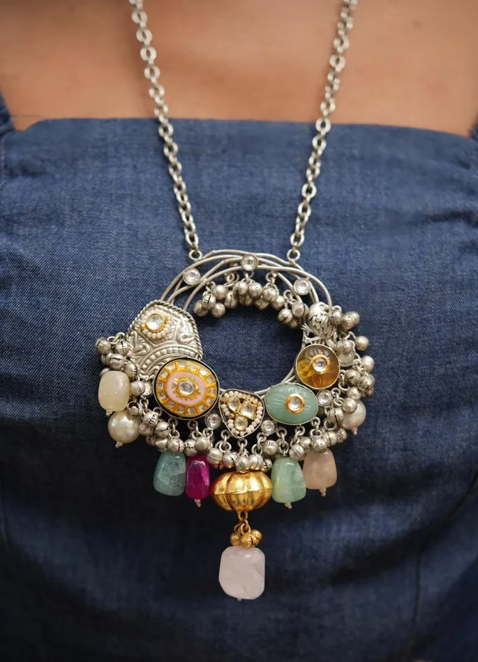 Jiyana Banjaran Long Necklace Banjaran Collection Attrangi Necklaces Jiyana Banjaran Long Necklace Banjaran Collection Attrangi Necklaces