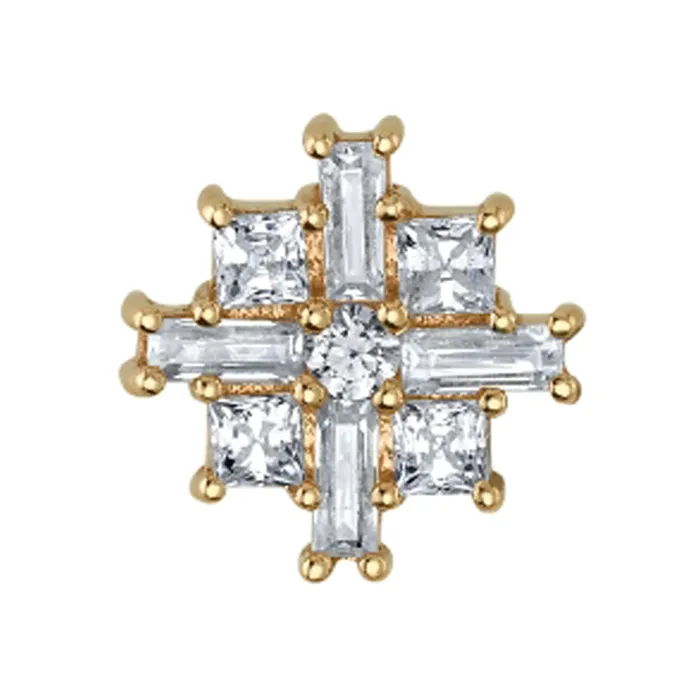 Kaleidoscope Threaded End in Gold with DIAMONDS Body Vision BVLA Earrings