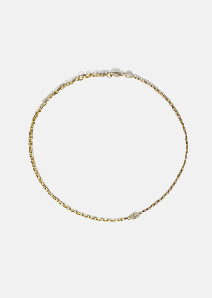 KATKIMfinejewelry Necklaces Pear Diamond Crescendo Necklace
