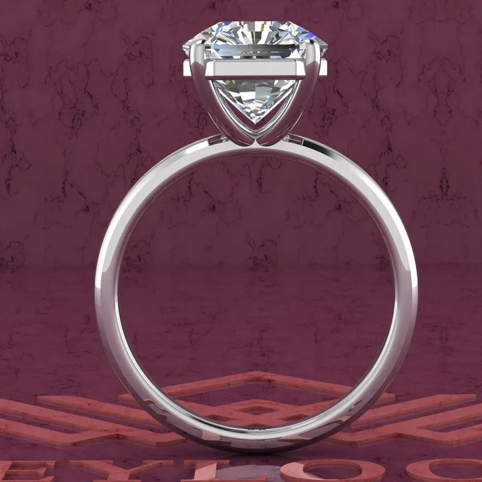 Leyloon Jewelry Rings 35 Carat Square Radiant Cut 4 Prong Solitaire D Color Basket Moissanite Ring