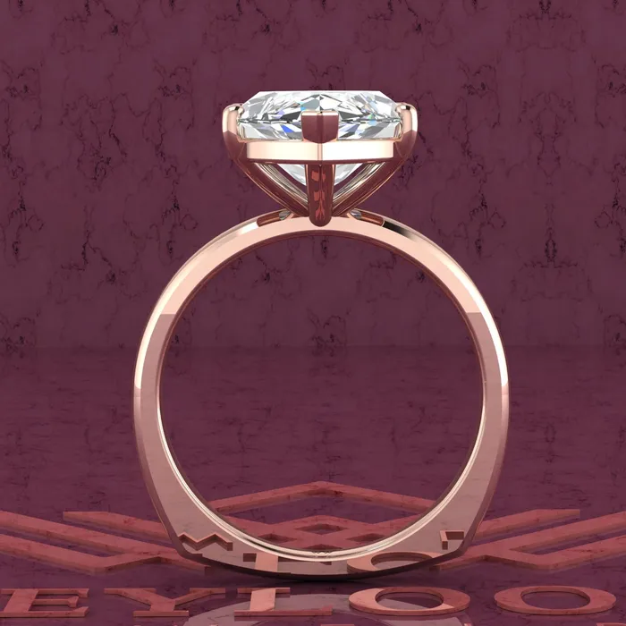 Leyloon Jewelry Rings 5 Carat Marquise Cut 6 Prongs Solitaire Euro Shank D Color Basket Moissanite Ring