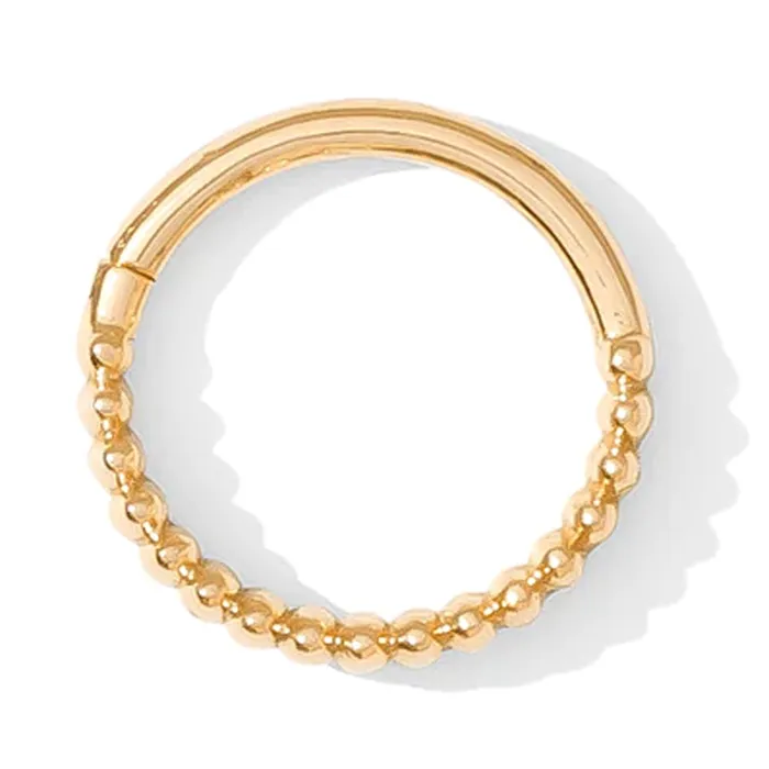 Linear Continuous Ring in Gold Tawapa Rings