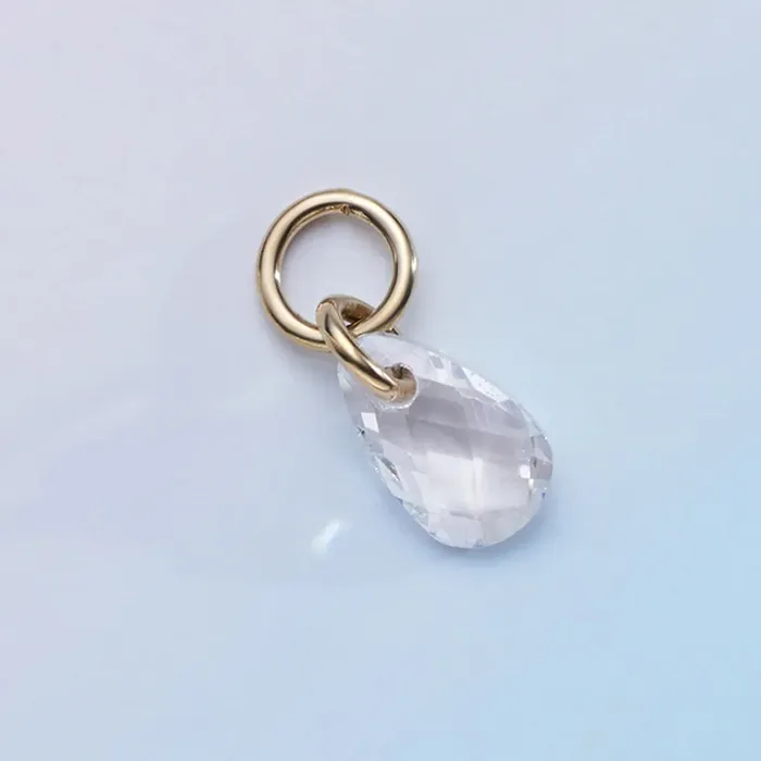 Linger Charm in Gold with White CZ Ember Body Jewelry Earrings
