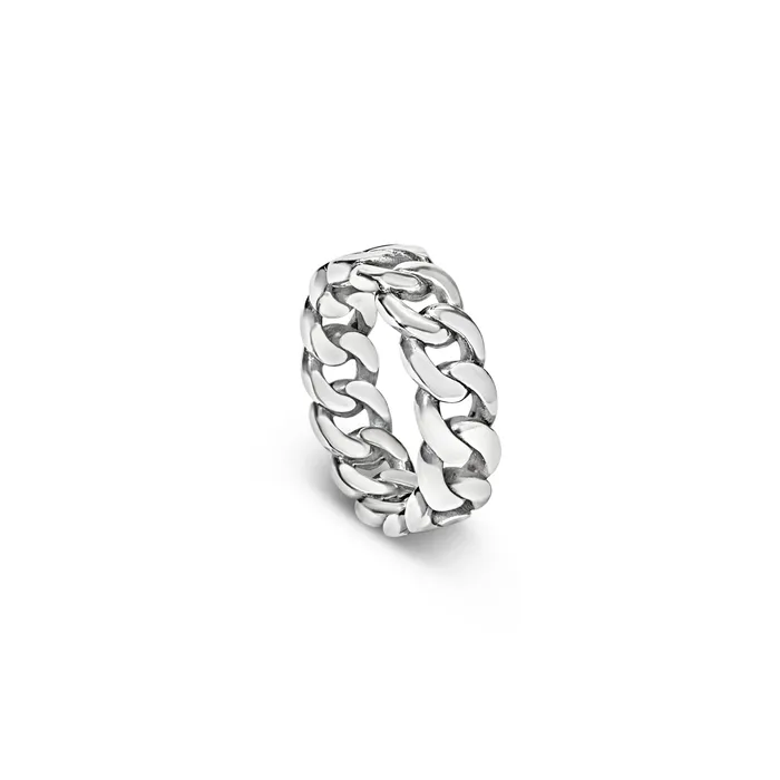 LOUPN Rings Cuban Chain Ring Sterling Silver