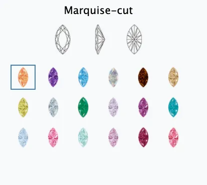 Marquise Eyelets with BrilliantCut Gems Pistachio Anatometal Rings
