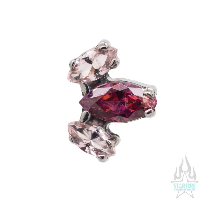 Marquise Fan 9 Faceted Gem on Flatback custom color combos Industrial Strength IS Necklaces