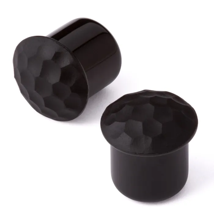 Martele Simple Glass Plugs Black Gorilla Glass Rings