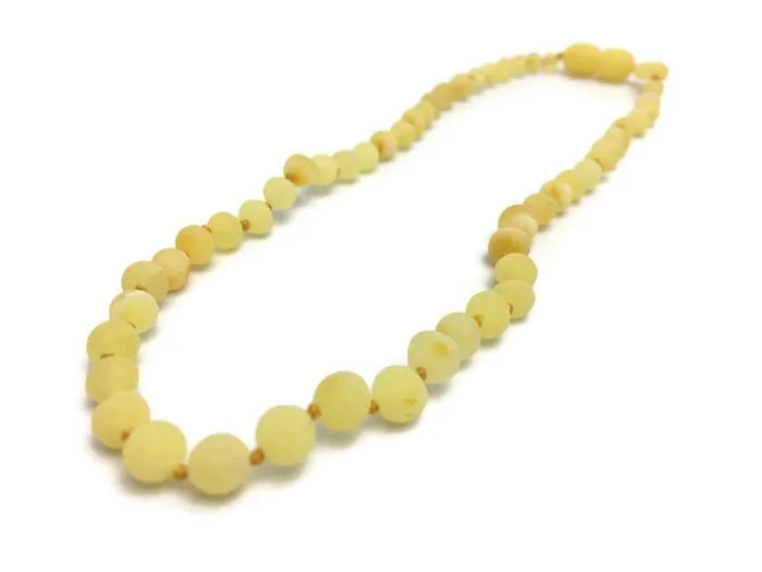 MB Necklaces Raw Milk Baltic Amber Necklace for Baby Infant Toddler Big Kid