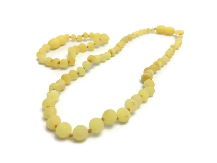 MB Necklaces Raw Milk Baltic Amber Necklace for Baby Infant Toddler Big Kid