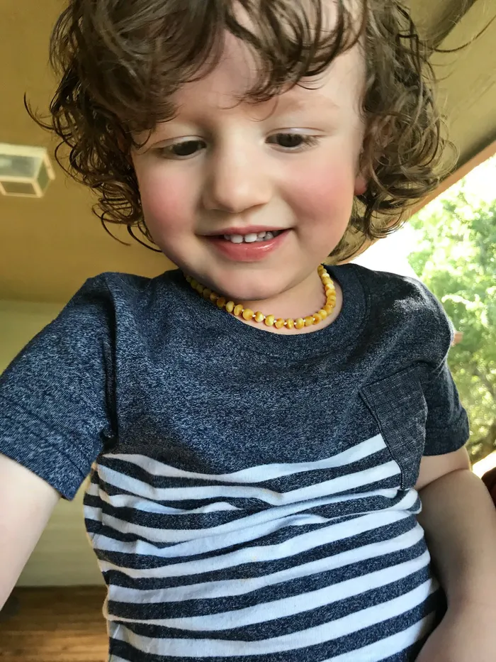 MB Necklaces Raw Milk Baltic Amber Necklace for Baby Infant Toddler Big Kid