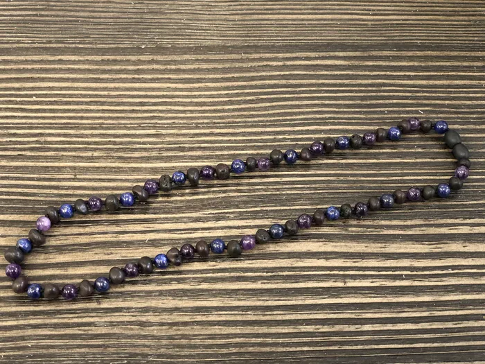 MB Raw Cherry Baltic Amber Necklace 16 17 19 22 Lapis Amethyst Necklaces
