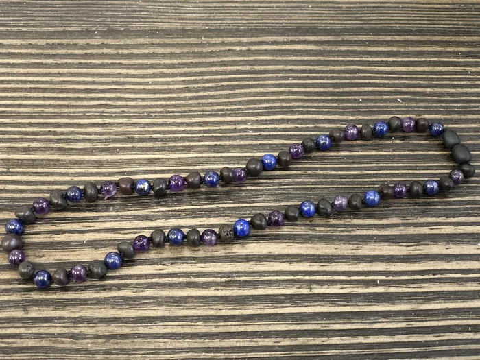 MB Raw Cherry Baltic Amber Necklace 16 17 19 22 Lapis Amethyst Necklaces