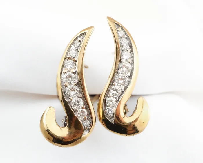 Midcentury Diamond Swirl Earrings Isadoras C Earrings