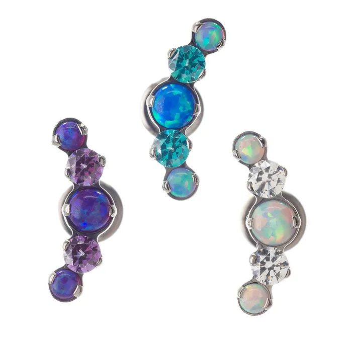 Mixed Gem Prium Cluster 2 on Flatback custom color combos Industrial Strength IS Necklaces Mixed Gem Prium Cluster 2 on Flatback custom color combos Industrial Strength IS Necklaces